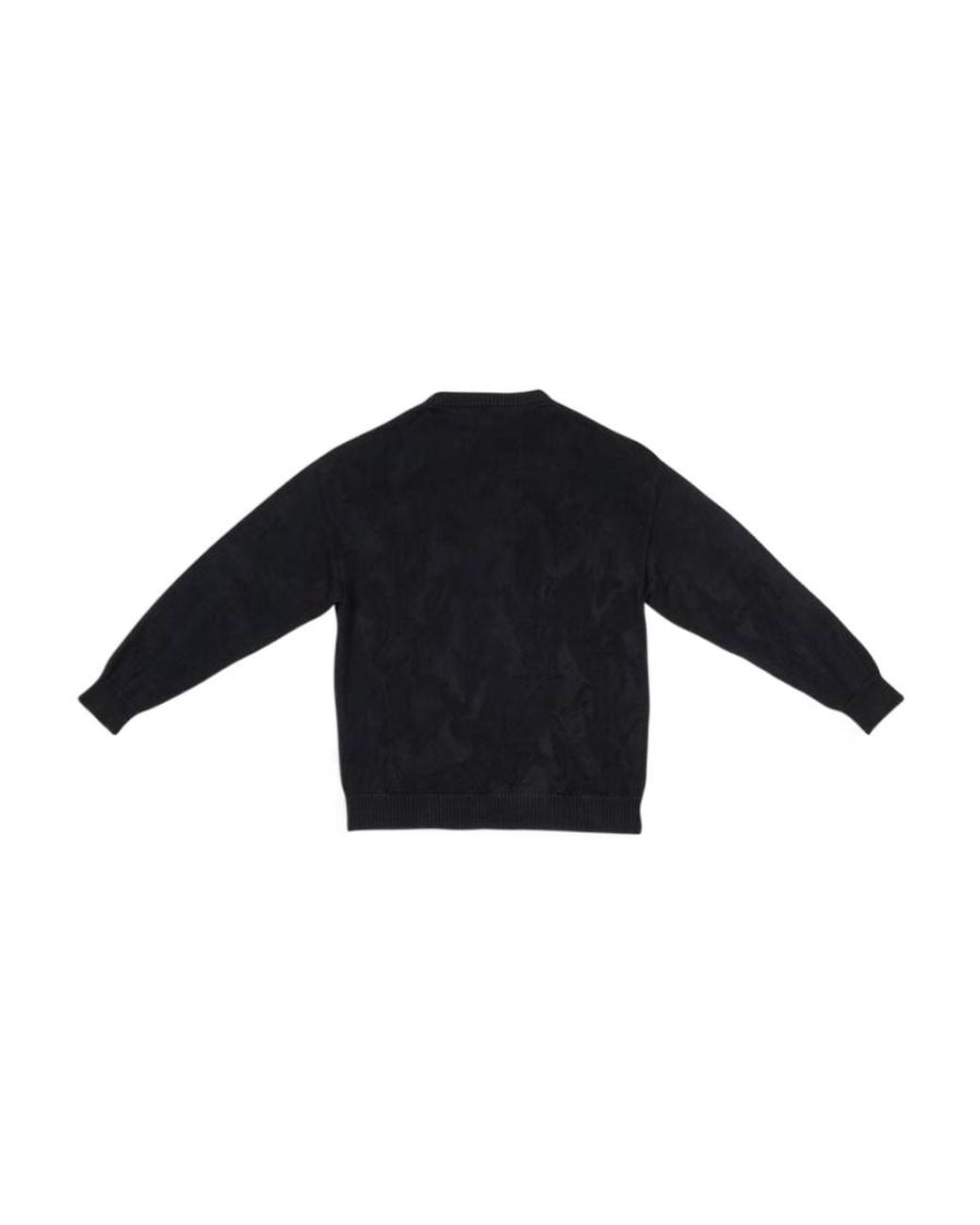 Balenciaga Blue Logo Embroidered Knit Jumper for men