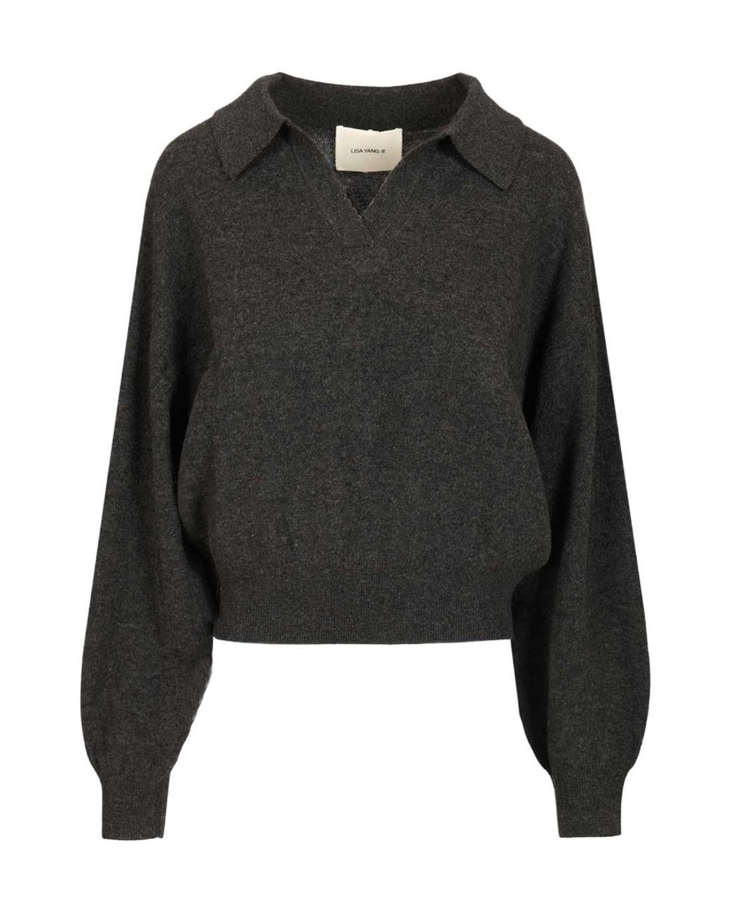 Lisa Yang Black Katriel Polo Knitted Sweater
