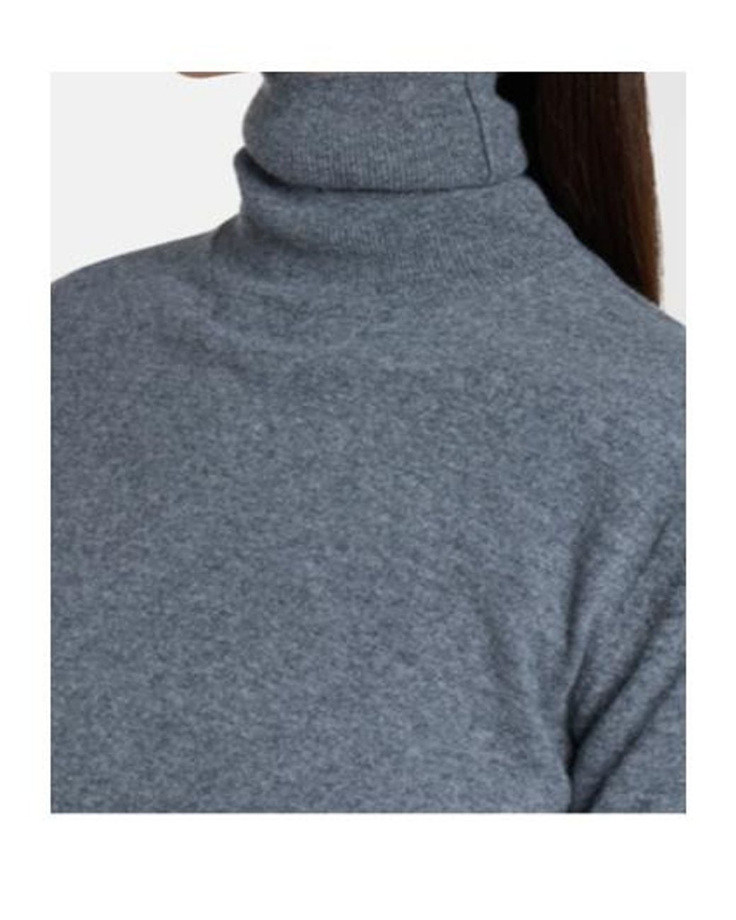 Jil Sander Gray Wool And Cashmere Turtleneck Sweater