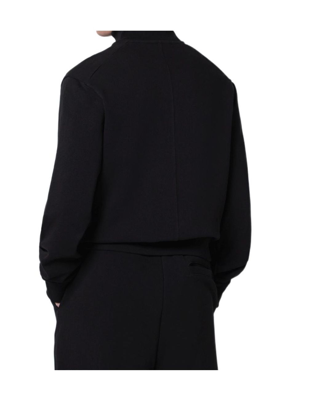 Entire studios Black Buttoned High-Neck Sweater for men
