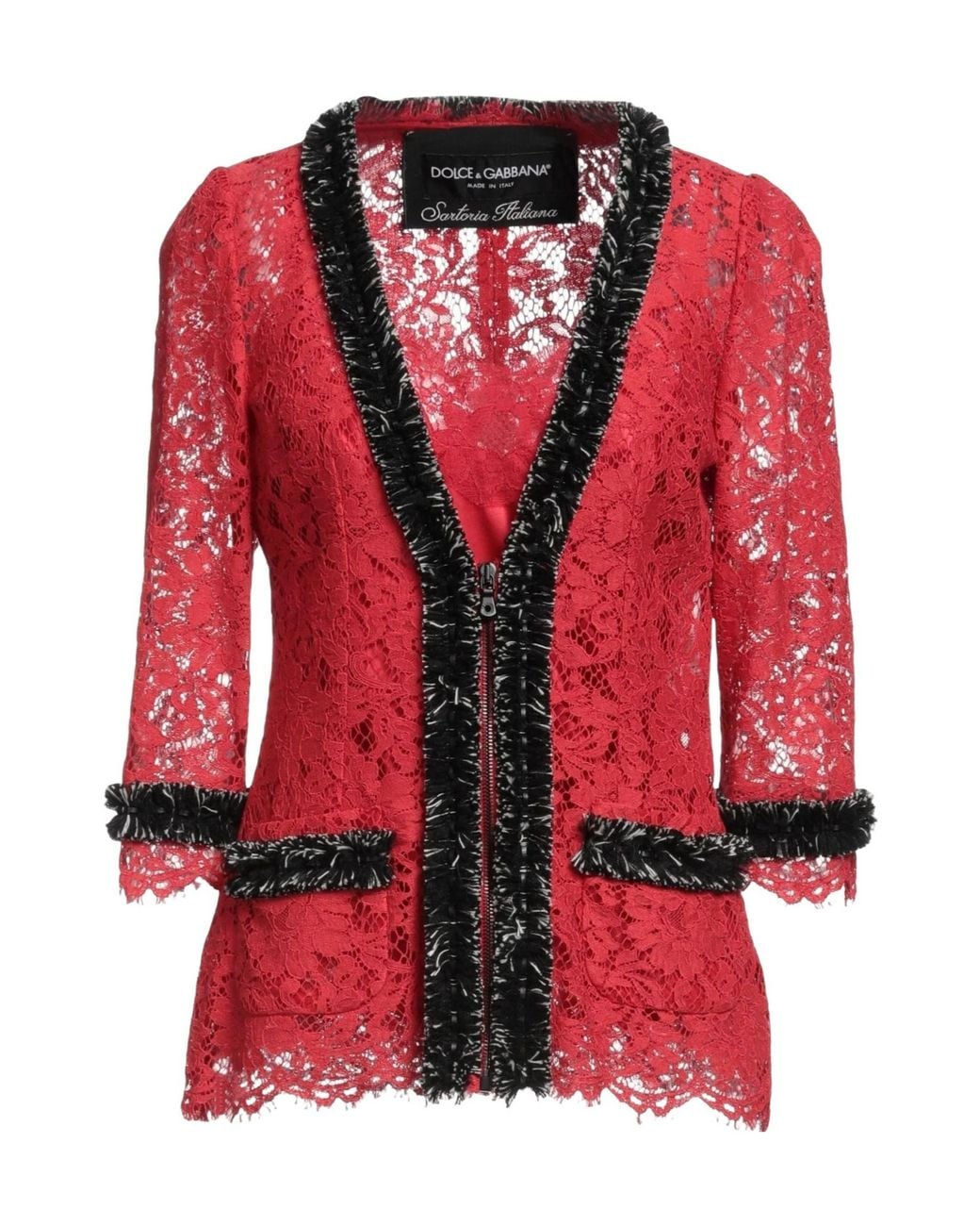 Dolce & Gabbana Multi-Colored Lace Coat
