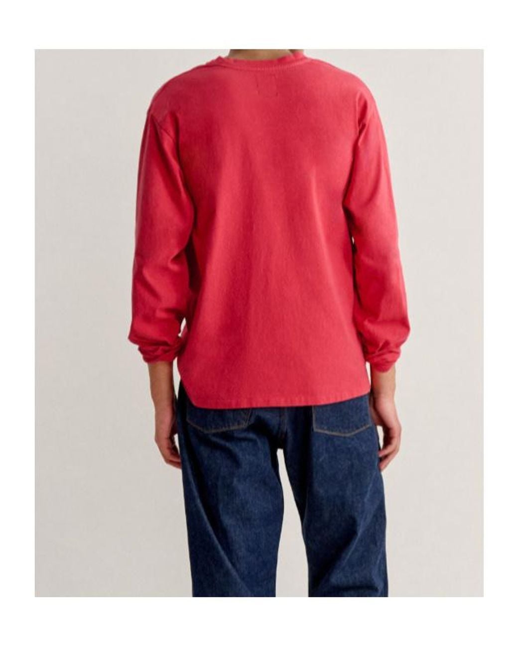 Maison Kitsuné Pink X Kuro Faded Long Sleeve Tee for men