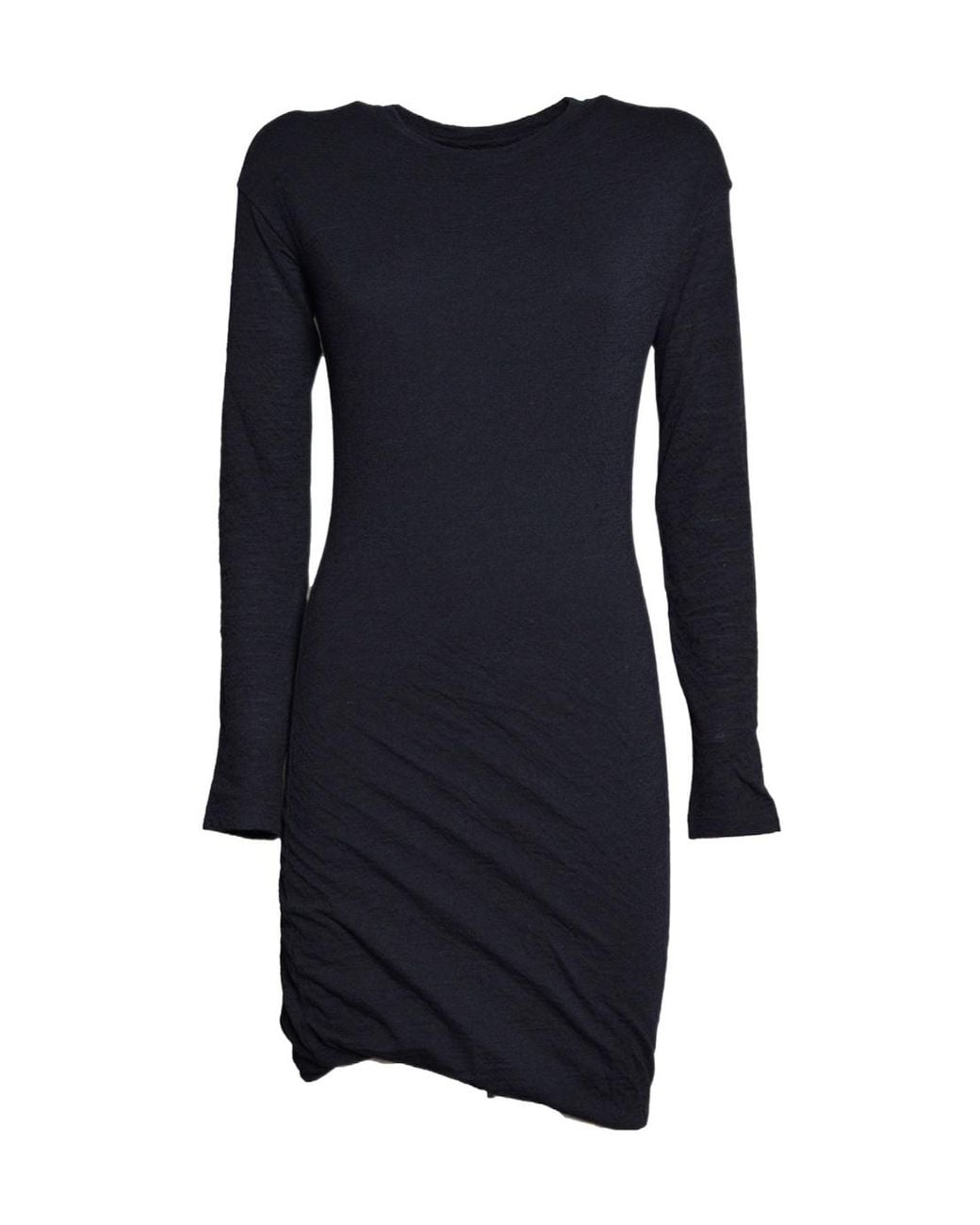 Jil Sander Blue Dropped-Shoulder Crewneck Dress