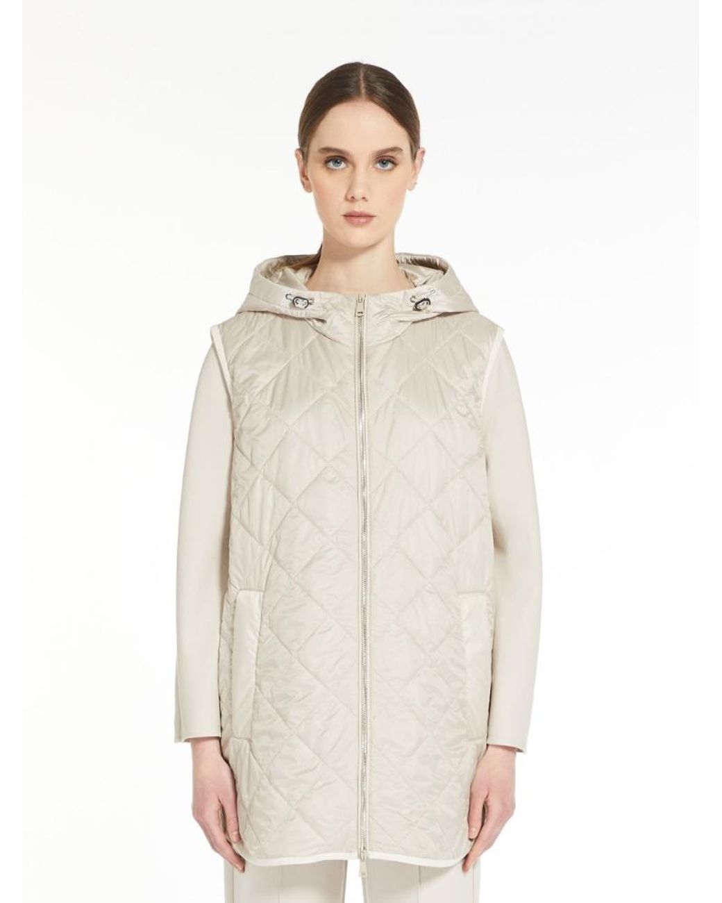 Weekend by Maxmara White Navile Hooded Vest