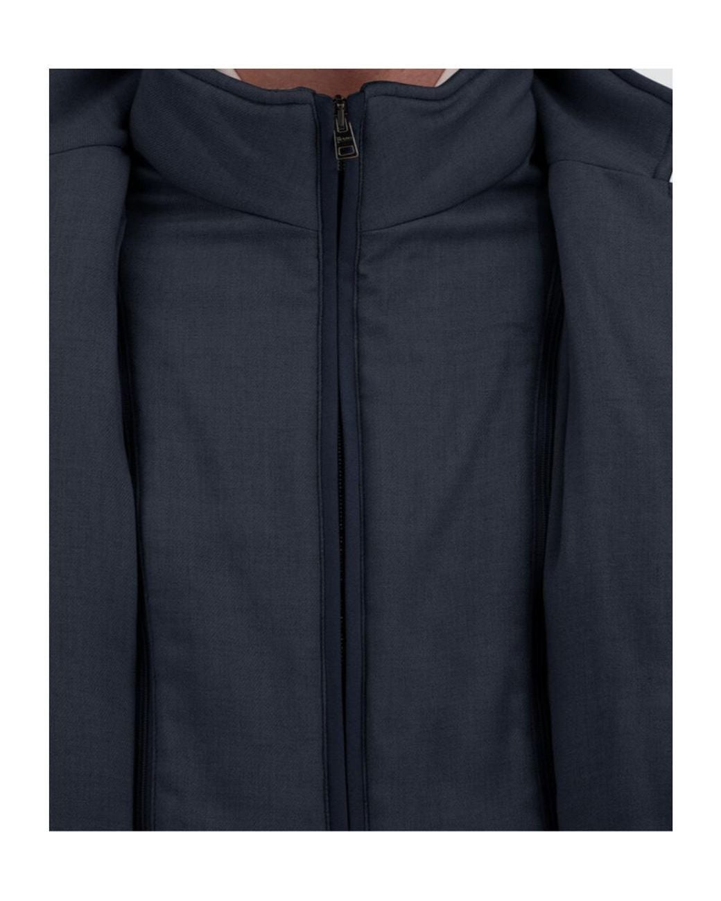 Herno Blue Quilted Blazer Jacket for men