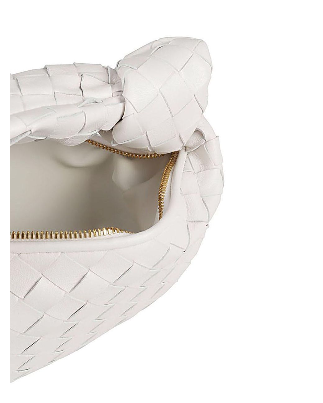 Bottega Veneta White Jodie Mini Tote Bag