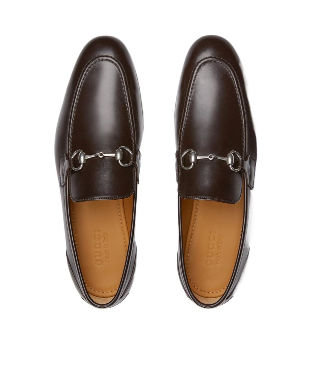 Gucci Brown Jordaan Horsebit Loafers for men