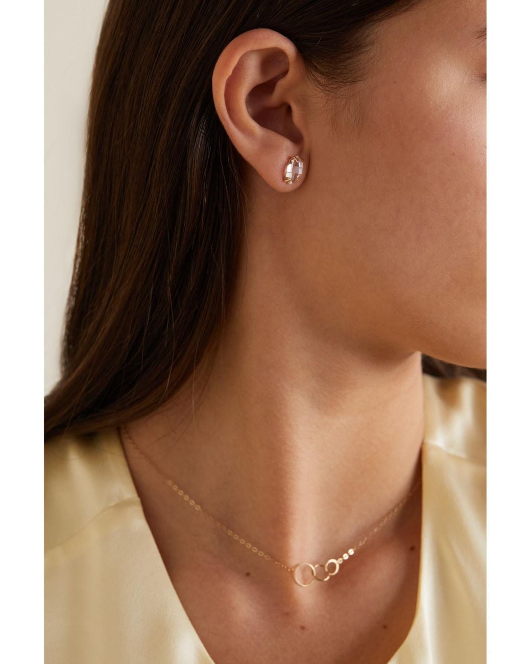 Melissa Joy Manning Metallic 4-Karat Recycled Herkimer Diamond Earrings