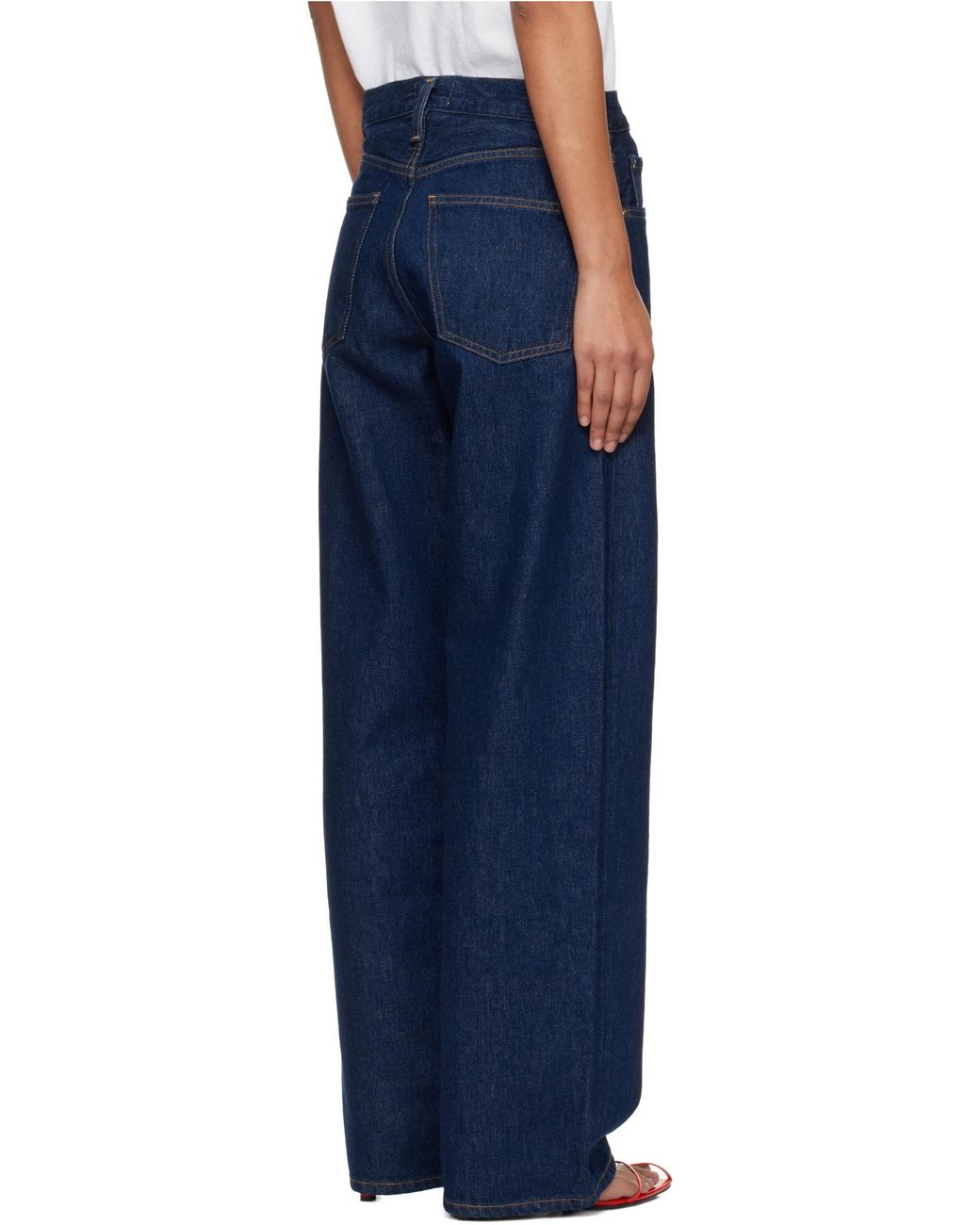 Agolde Blue Wide-Leg High-Waist Jeans