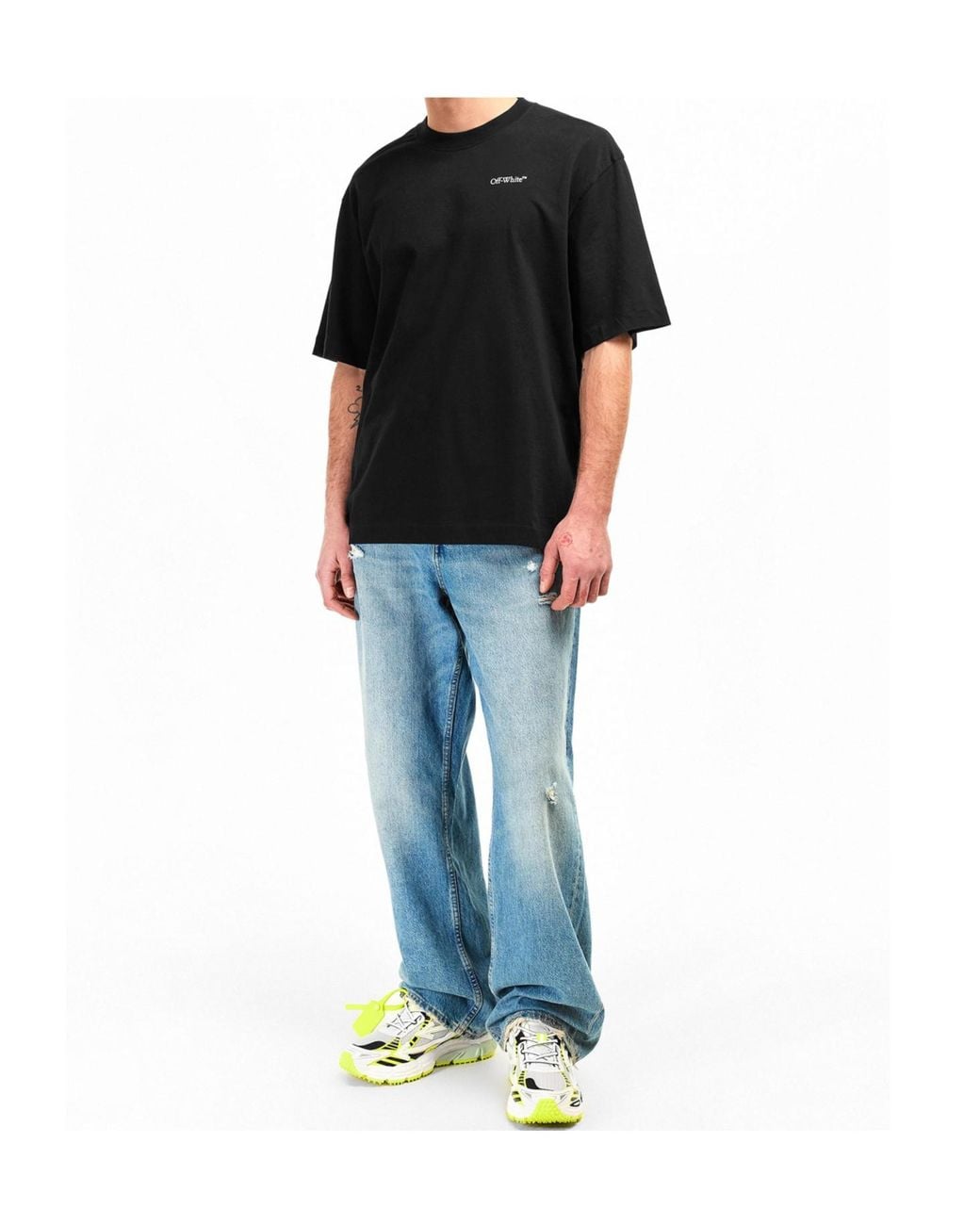 Off-White c/o Virgil Abloh Black Off Half Arrow Oversized T-Shirt for men