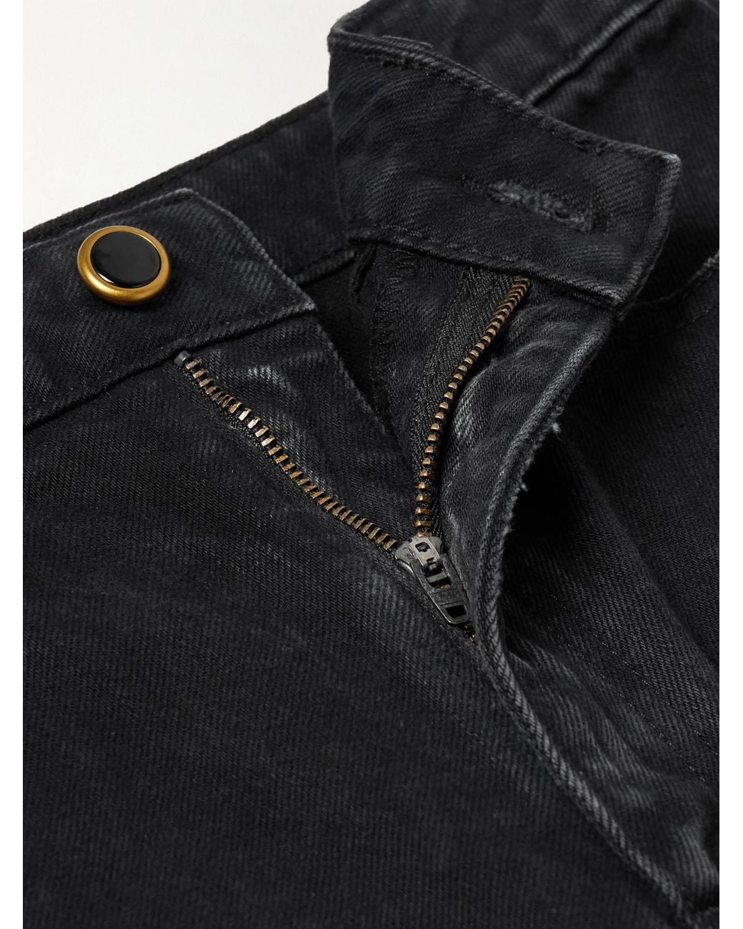 Khaite Black High-Rise Slim-Leg Jeans