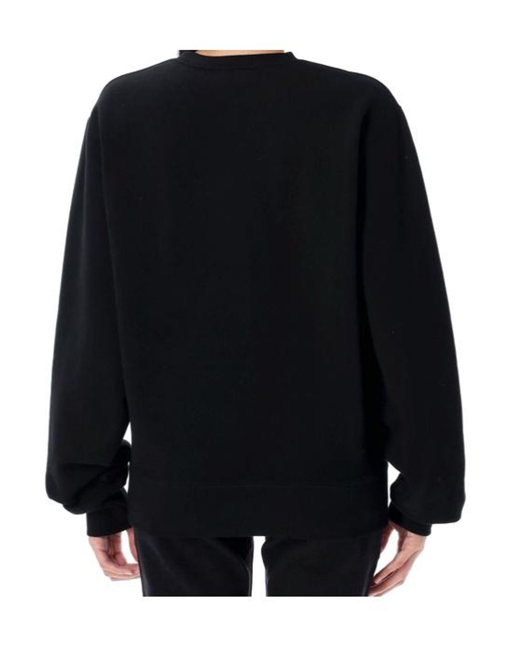 Saint Laurent Black Cassandre Crewneck Sweatshirt