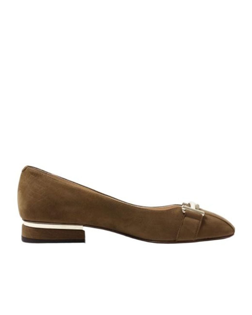 Tod's Brown Round Head Low-Heeled Shoes