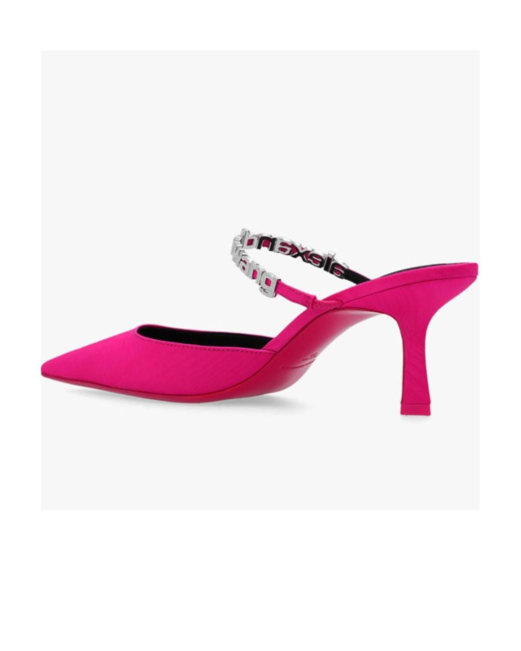 Alexander Wang Pink Delphine 65Mm Embellished Mules