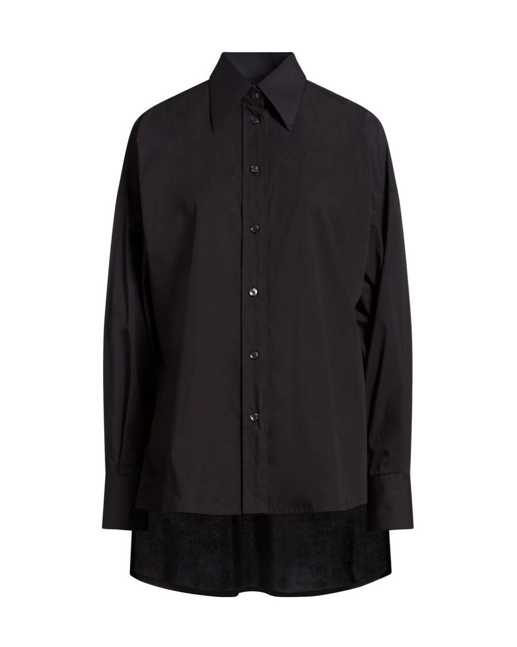 Dolce & Gabbana Black Long Solid-Color Shirt