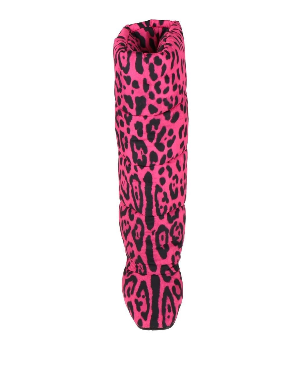 Dolce & Gabbana Pink Leopard-Print Platform Boots
