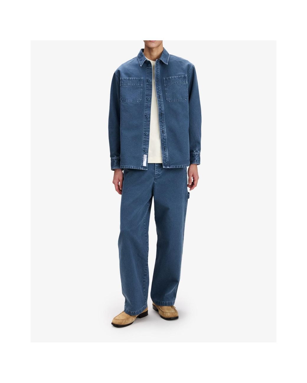 A.P.C. Blue Patch-Pocket Shirt for men