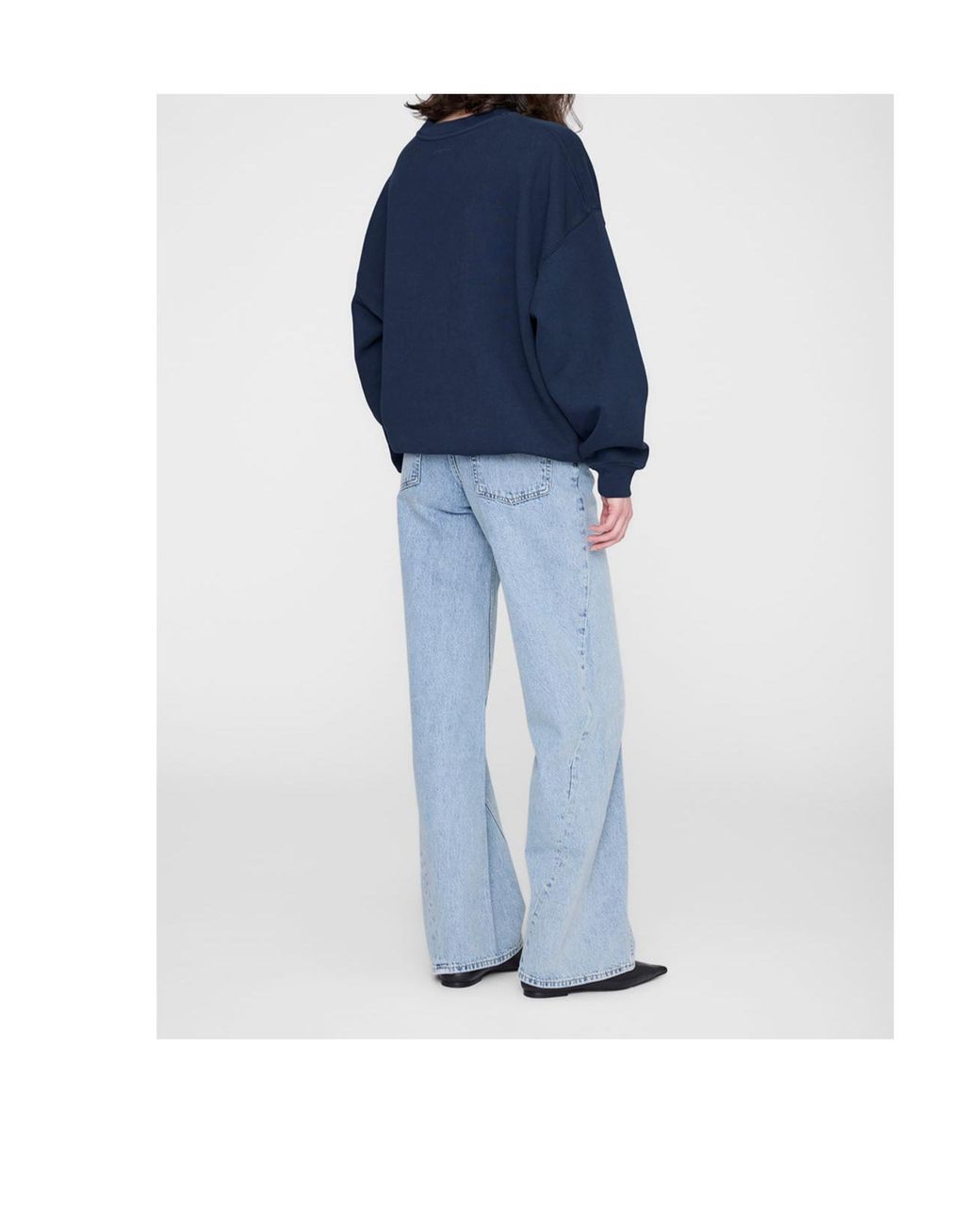 Anine Bing Blue Miles Collegiate Logo Sweatshirt