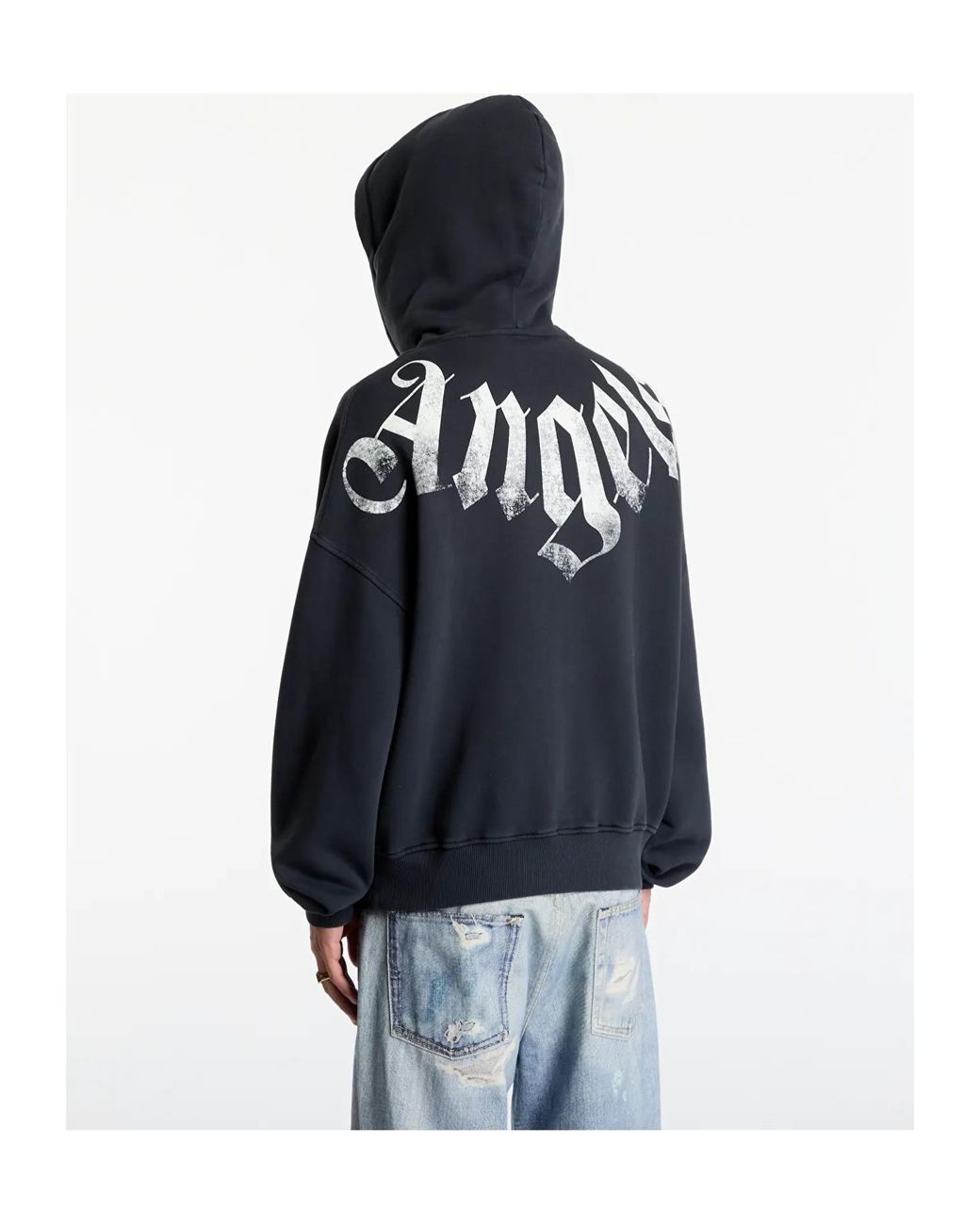 Palm Angels Blue Zip-Up Hoodie for men
