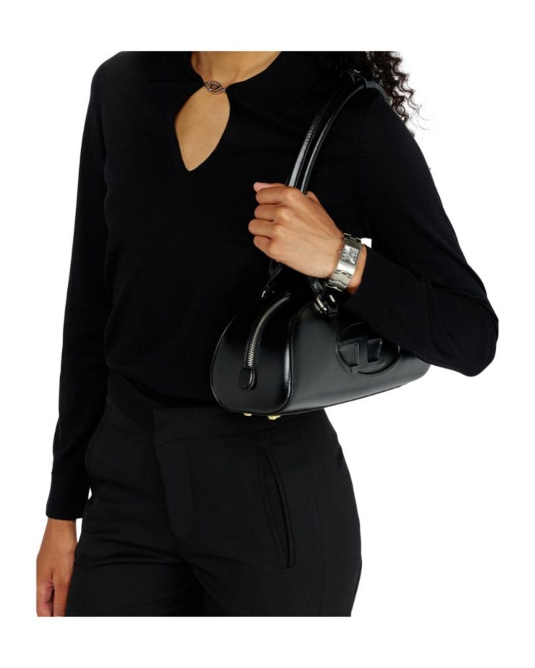 DIESEL Black Oval-D Polo Shirt