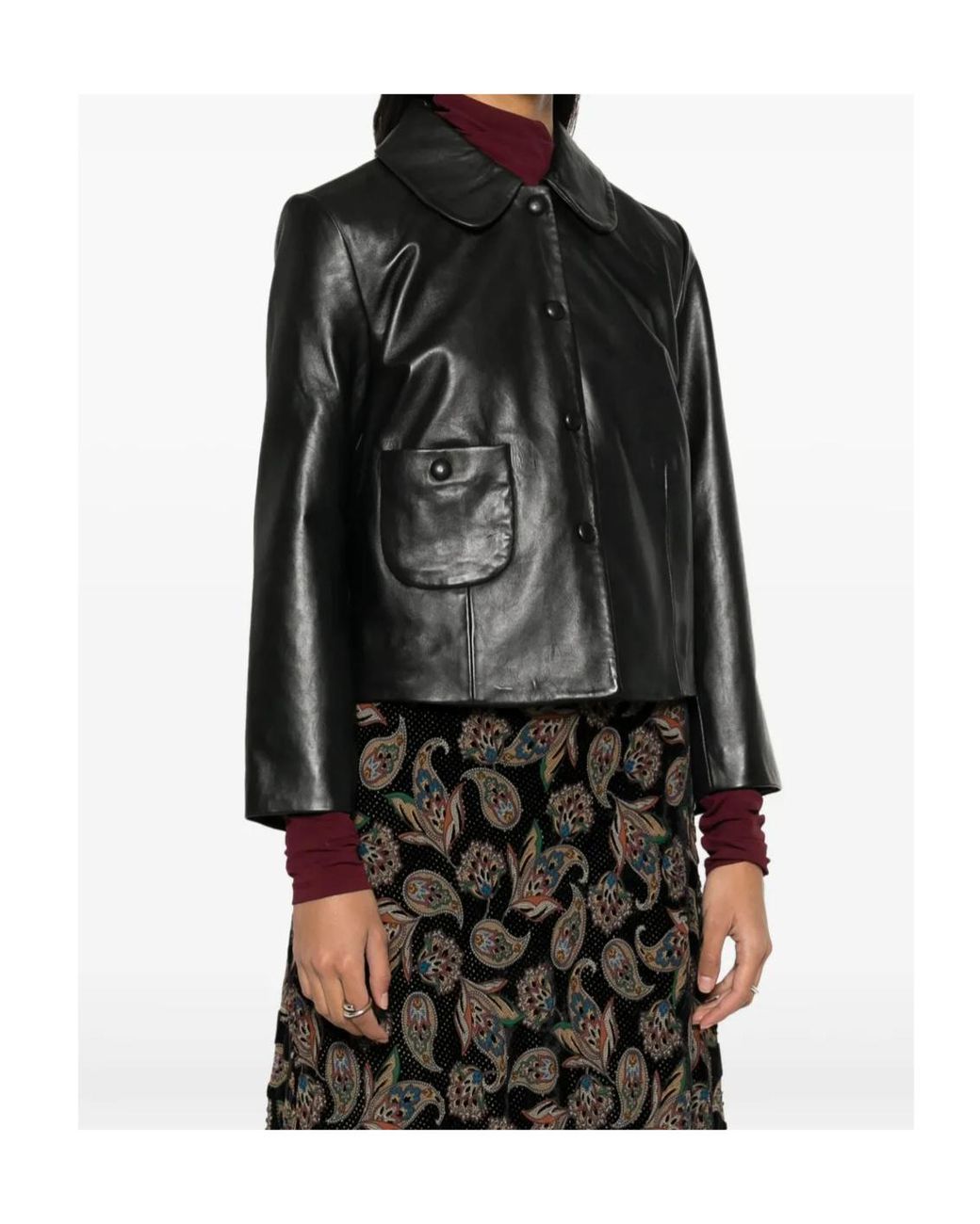 Ba&sh Black Mylos Leather Jacket