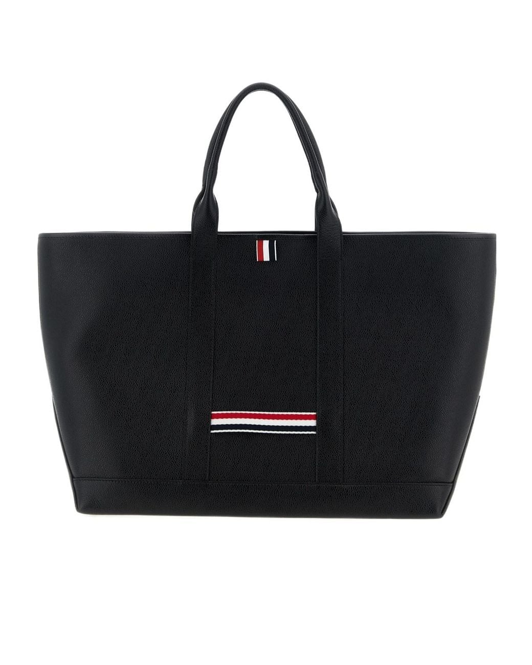 Thom Browne Black Medium Tool Tote Bag for men