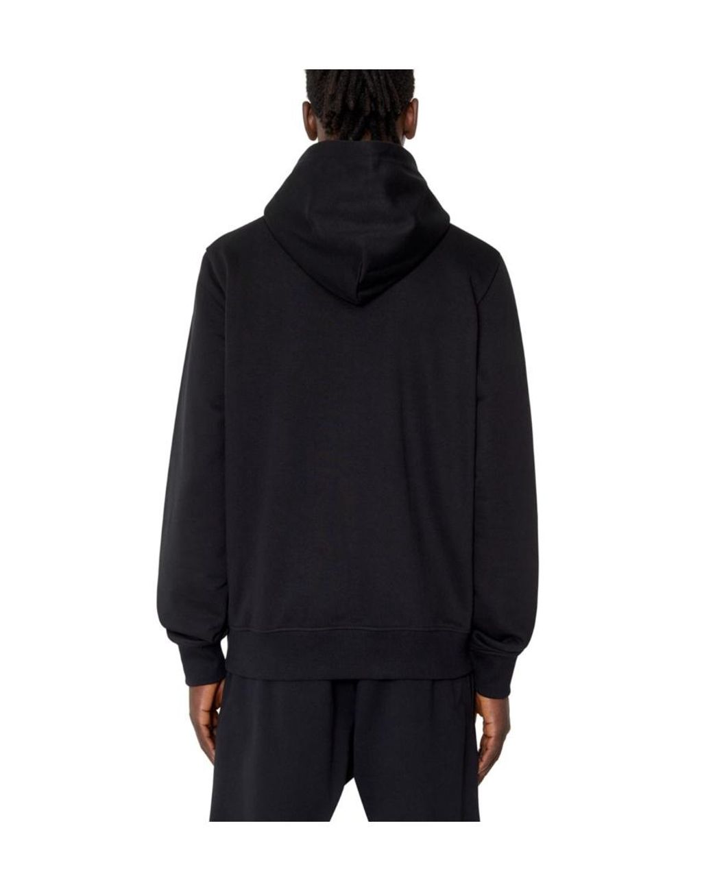 DIESEL Blue Hooded Long-Sleeved Hoodie for men