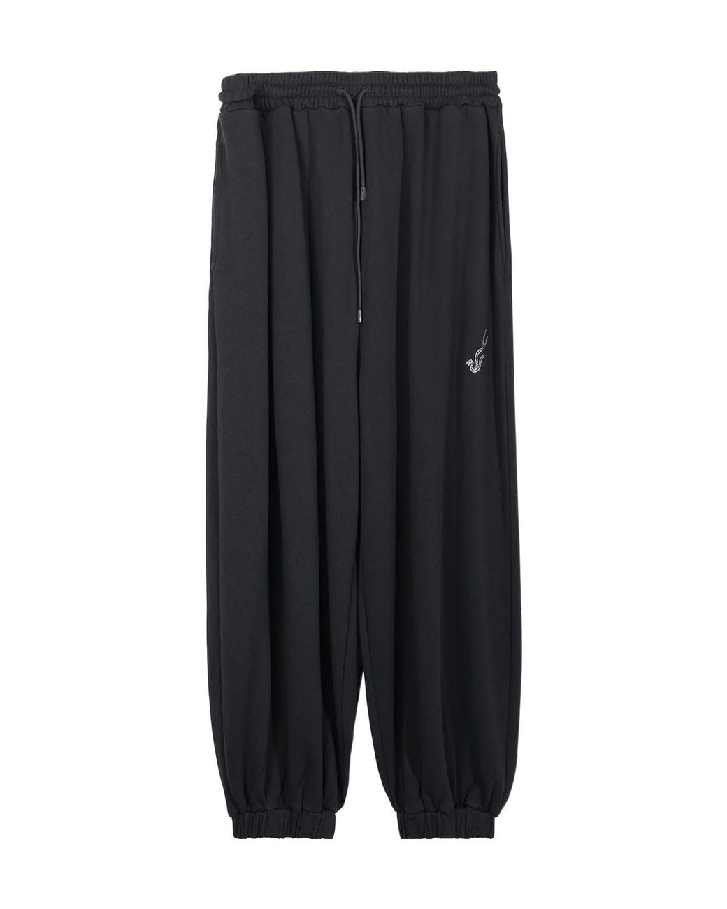 Lu'u Dan Black Baggy Bontan Sweatpants for men