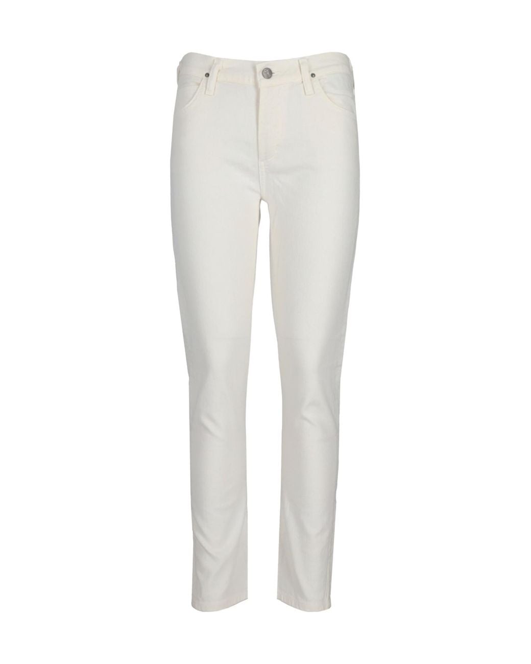 Citizens of Humanity White Carlton Retro Highrise Straight-Leg Jeans