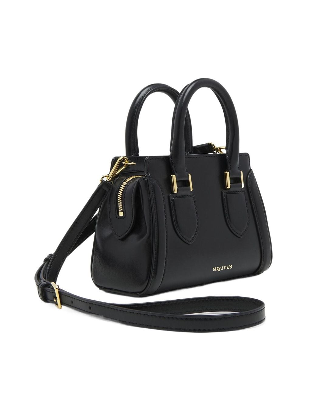 McQueen Black Birdee Mini Tote Bag