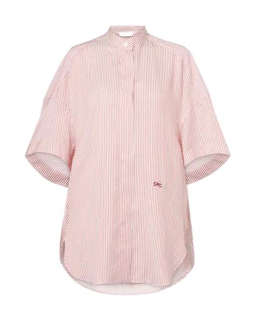 Stella McCartney Pink Striped Silk Shirt