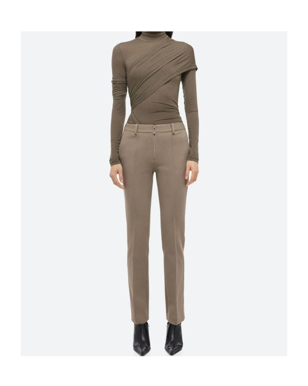 Helmut Lang Gray Straight-Leg Trousers