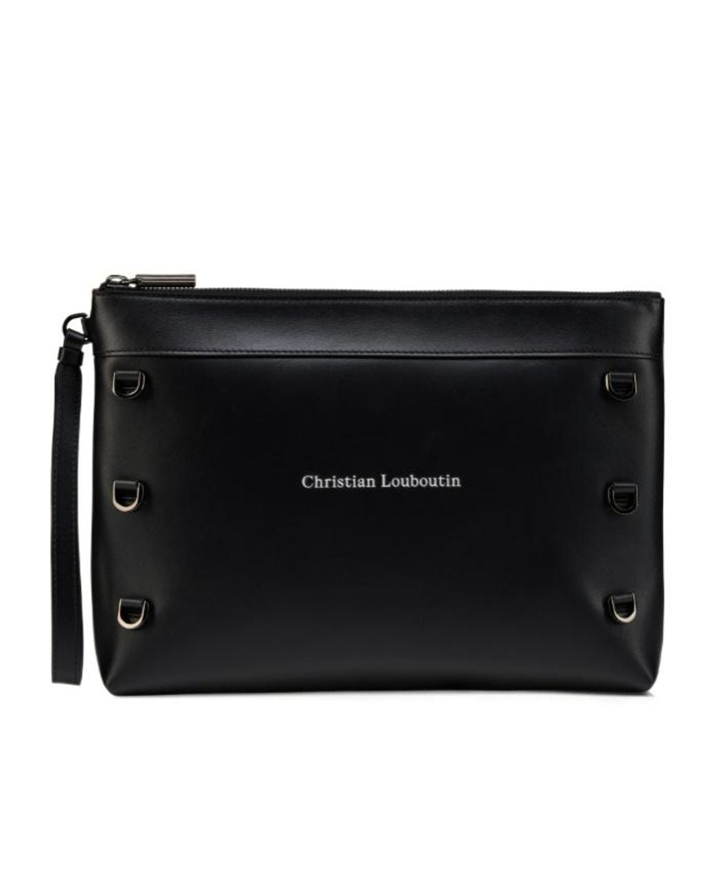 Christian Louboutin Black Logo Wristlet Clutch Bag for men