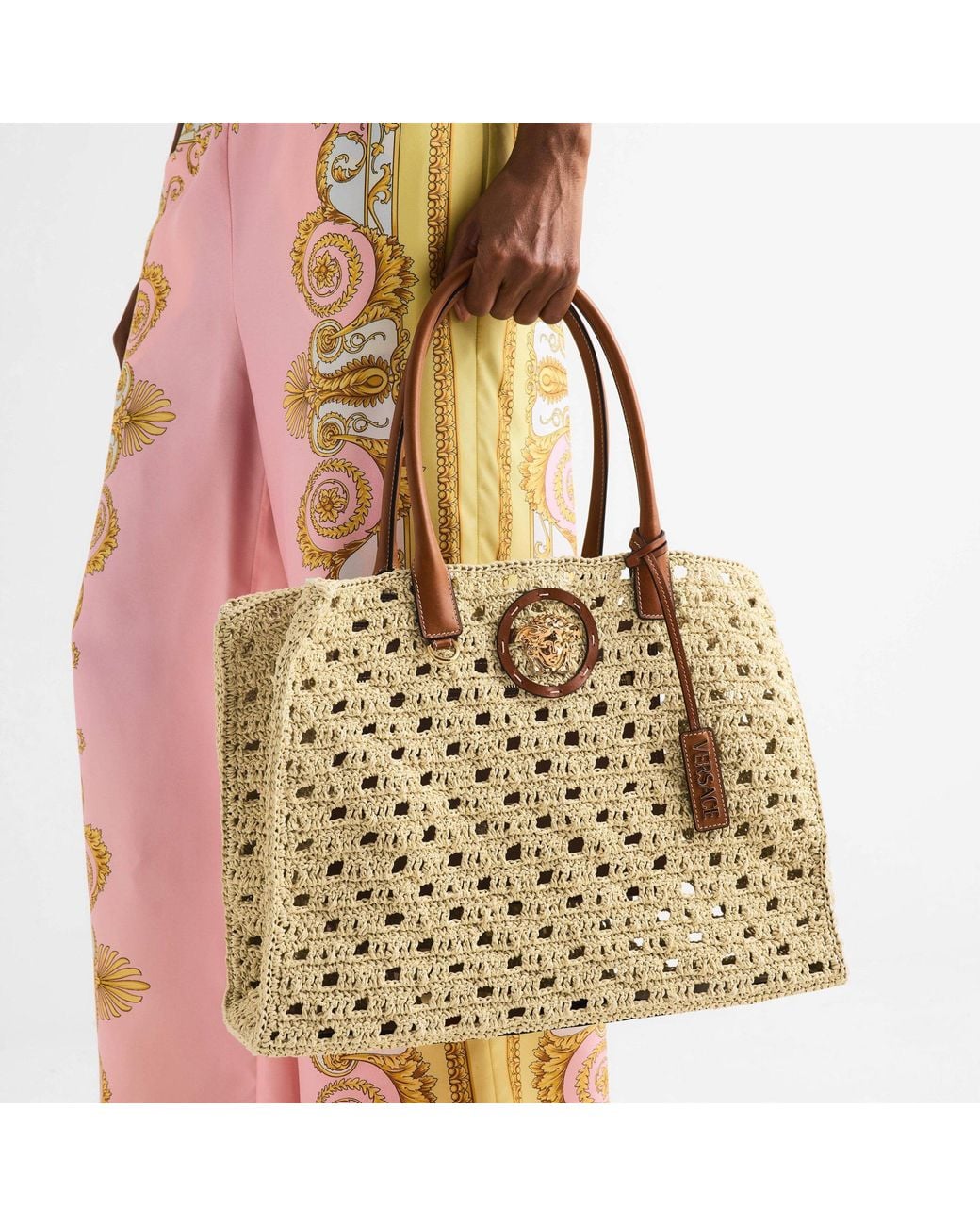 Versace Metallic Simple Tote Bag
