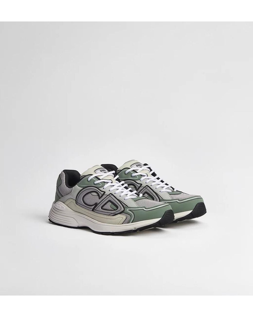 Dior White Homme B30 Lace-Up Sneakers for men