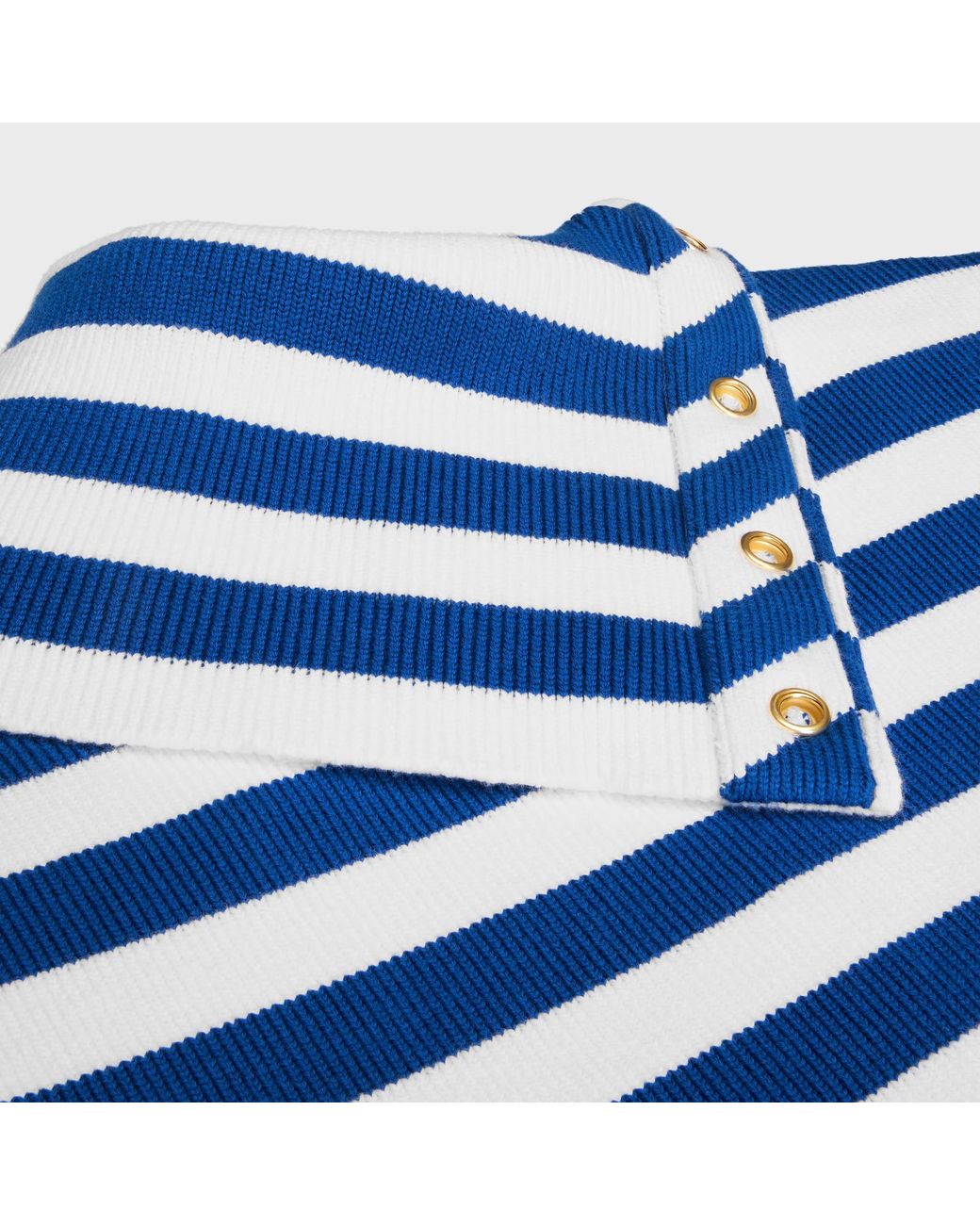 Céline Blue High Neck Top