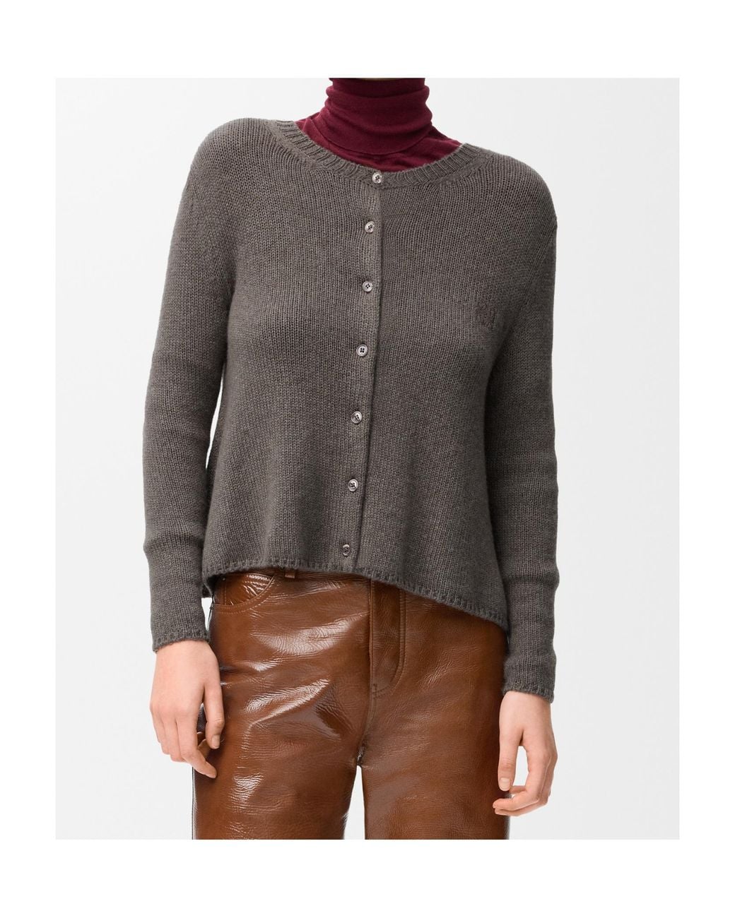 Loewe Gray Long-Sleeved Cardigan