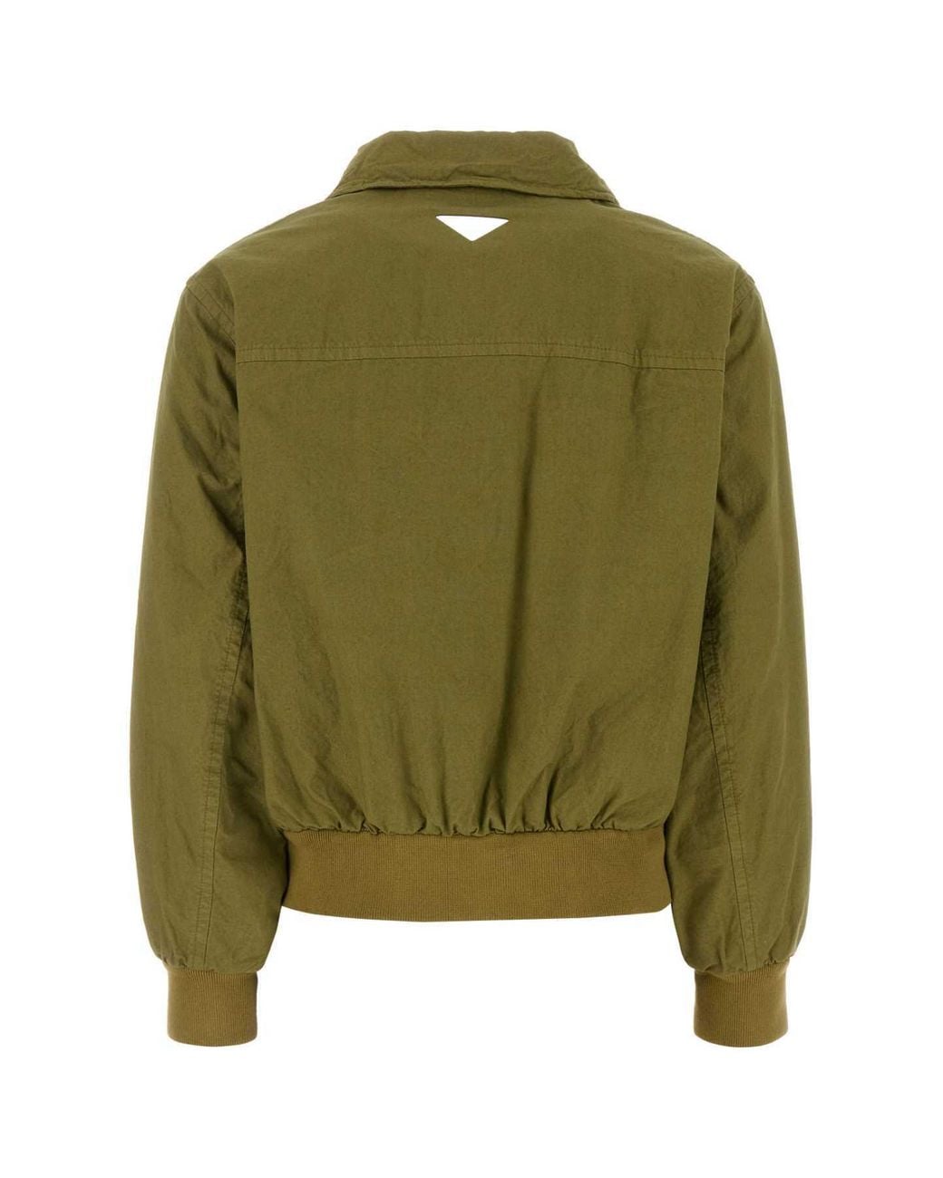 Prada Green Half-Zipped Long-Sleeved Jacket