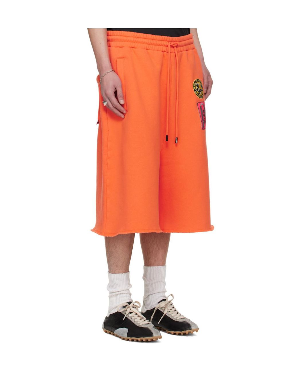 Lu'u Dan Orange Bruce Lee X Collaboration Zoku Elastic Waist Shorts for men