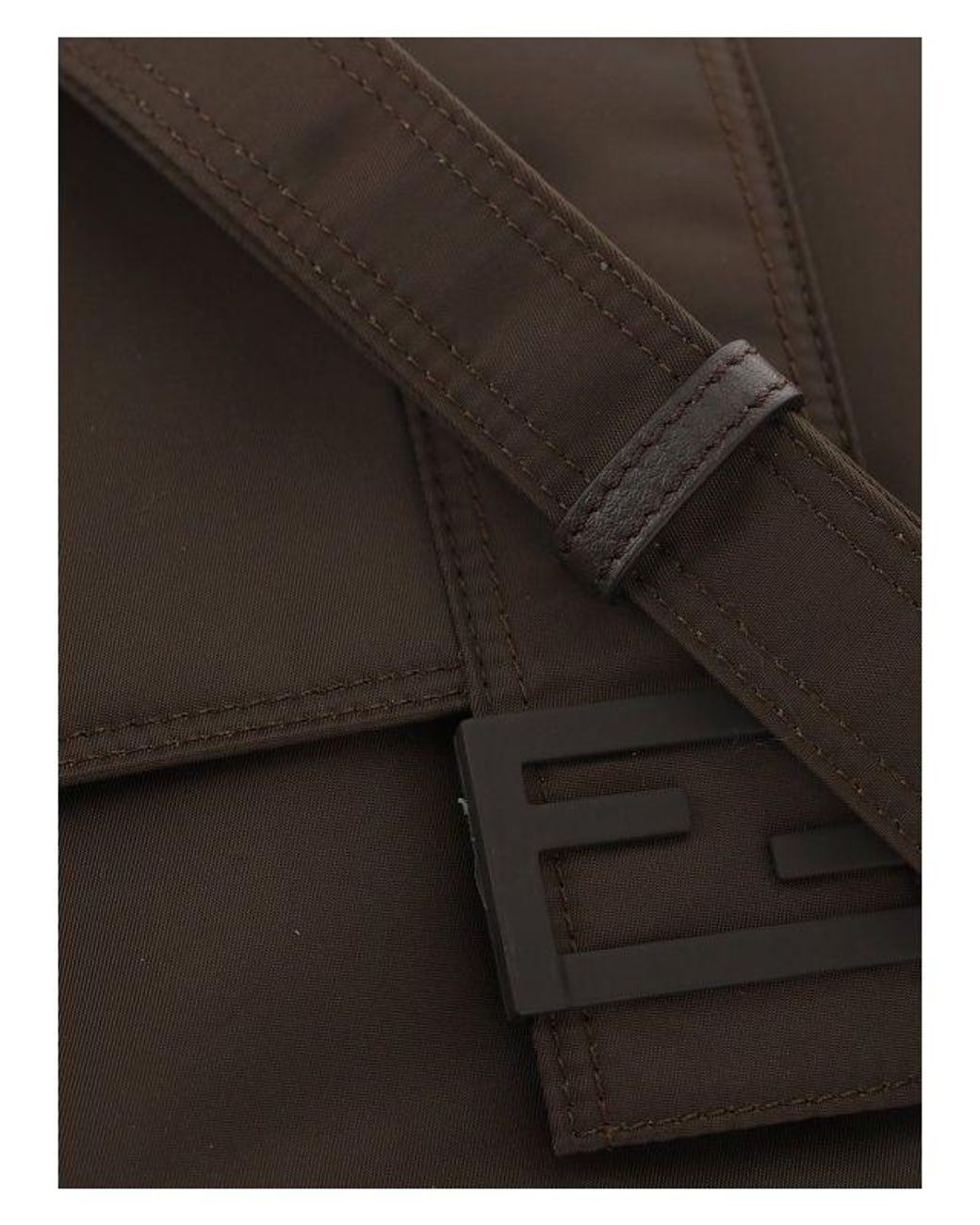 Fendi Black Baguette Medium Messenger Bag for men
