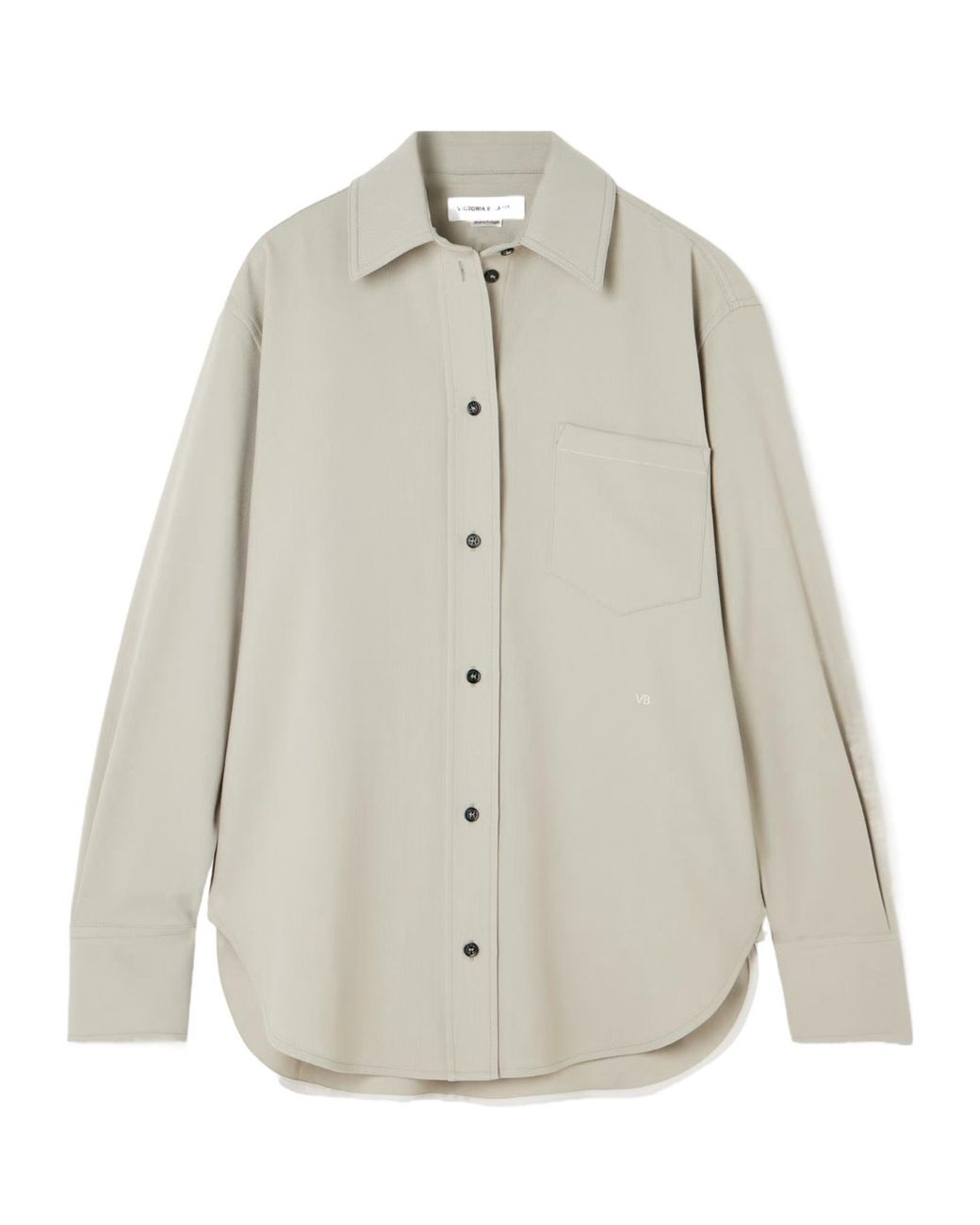 Victoria Beckham White Embroidered Fabric Shirt