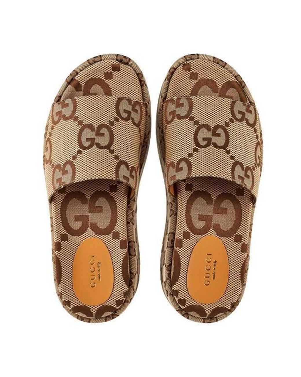 Gucci White Logo Slippers