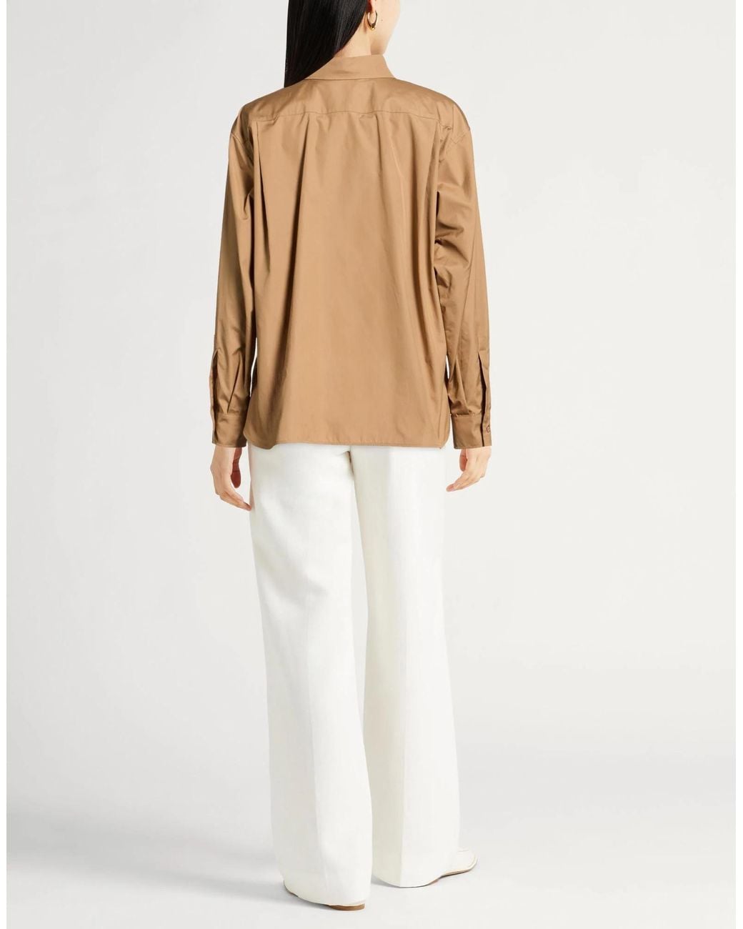 Max Mara Brown Solid Colour Shirts Blouses
