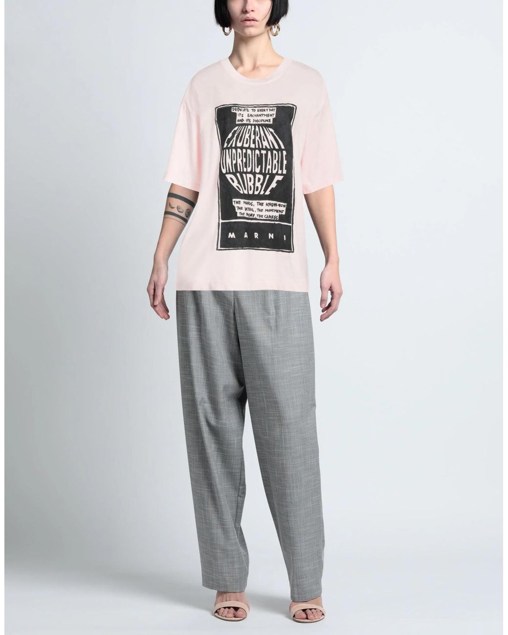 Marni White Printed Short-Sleeved T-Shirt