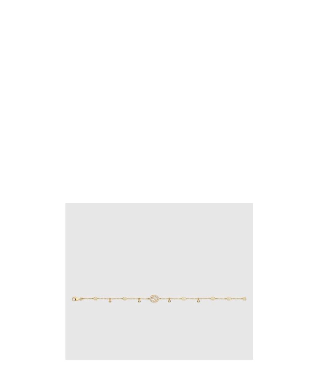 Gucci Metallic Interlocking Diamond 18K Bracelet
