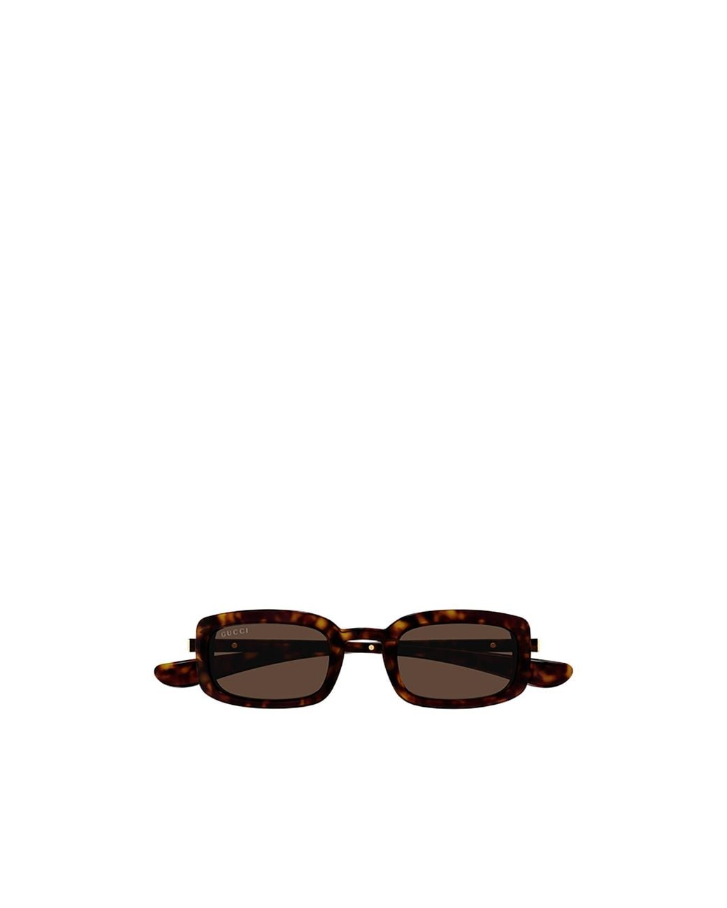 Gucci White Eyewear Rectangle Frame Sunglasses
