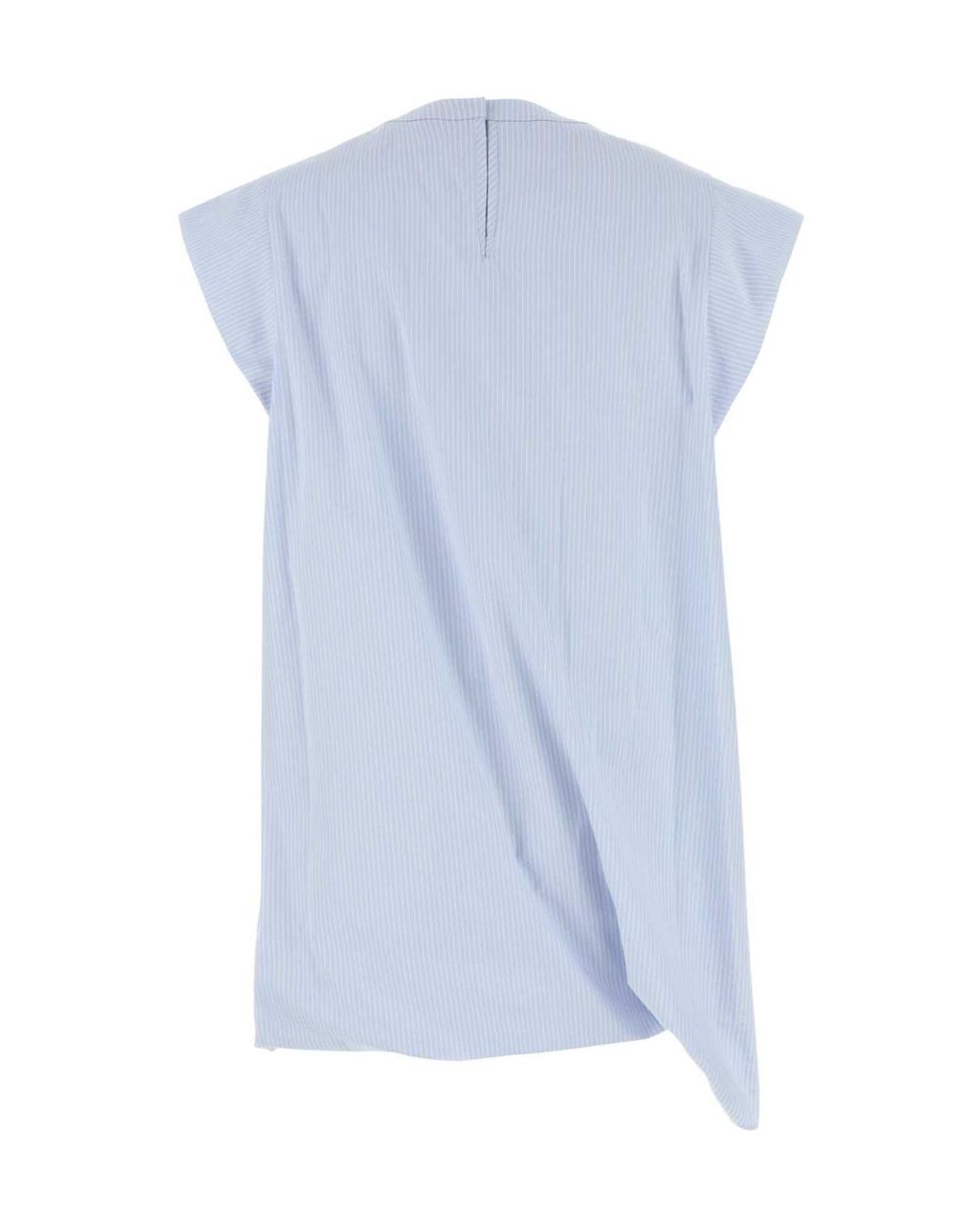 Sacai Blue Embroidered Poplin Top