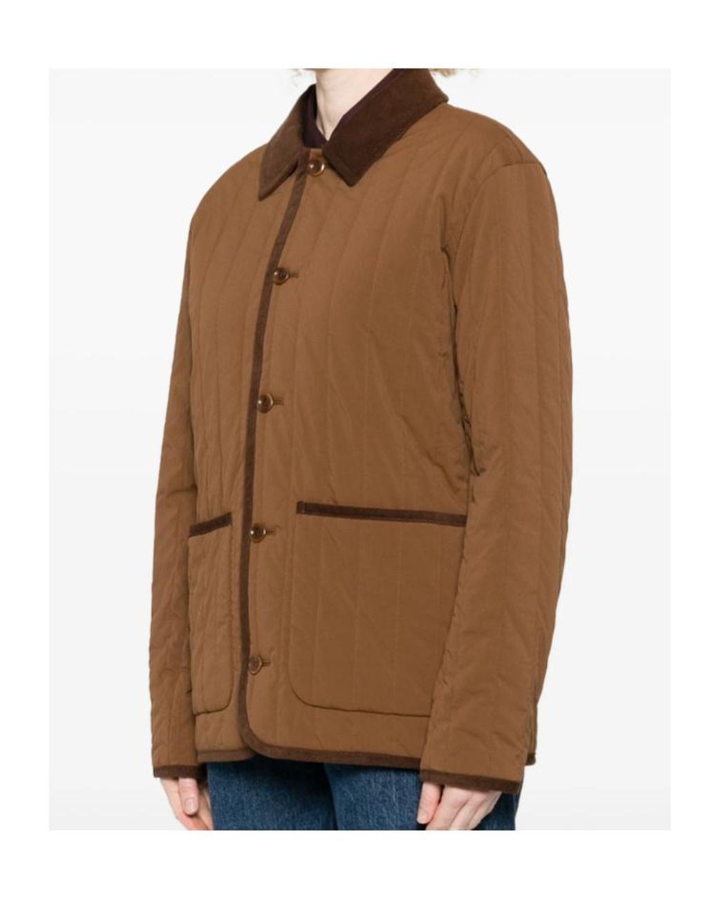 A.P.C. Brown Long-Sleeved Straight-Hem Jacket
