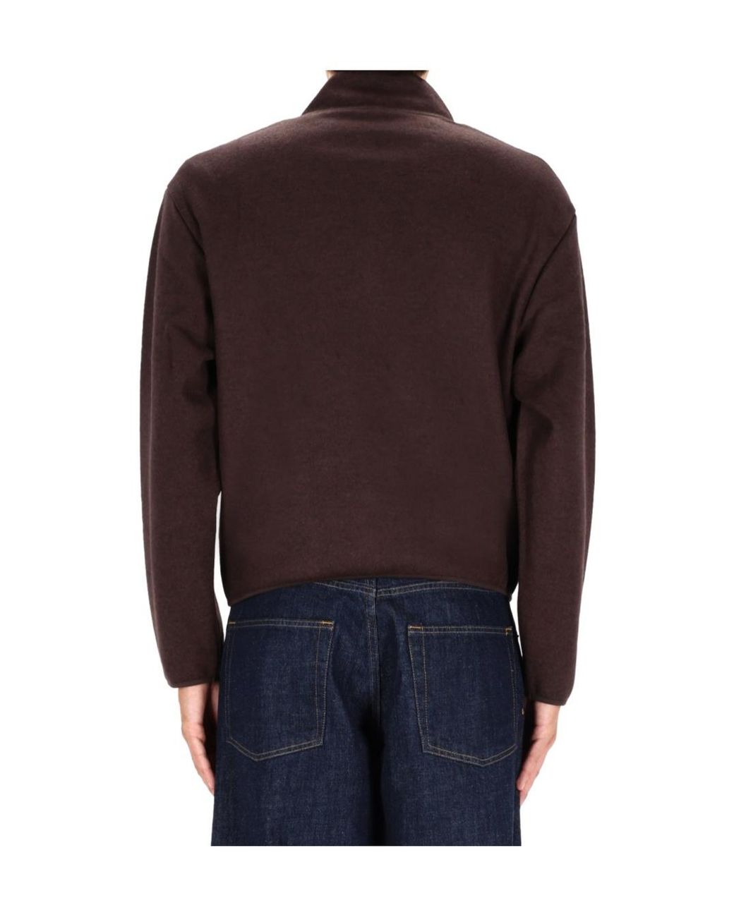 sunflower Brown Half-Zipped Long Sleeved Sweater for men