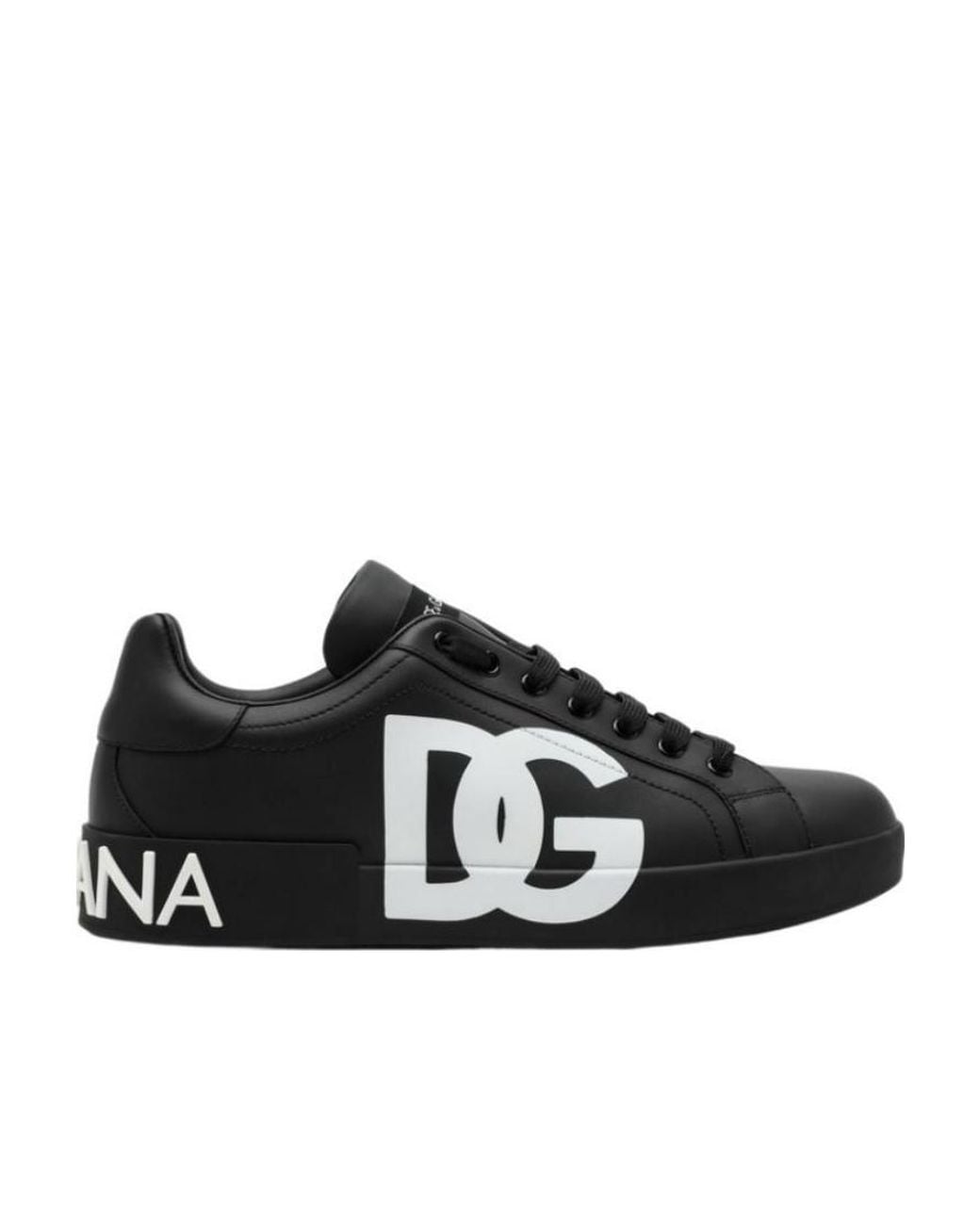 Dolce & Gabbana Black Portofino Spoiler Sneakers for men